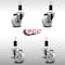 Service Caster 3'' SS Nylon Wheel Swivel 1-3/8'' Expanding Stem Caster Set 2 Brakes, 4PK SCC-SSEX20S314-NYS-2-TLB-2-138 - alternate 2